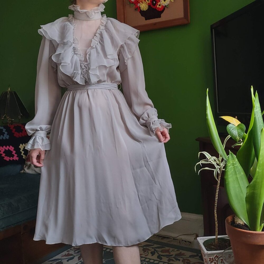 Vintage 70s NWT Victorian Prairie Dress